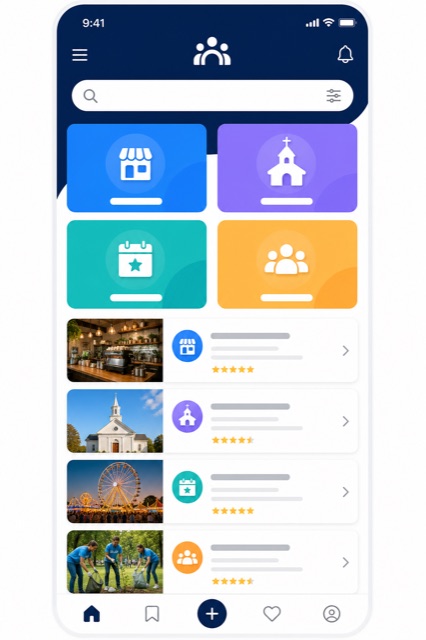 The Inner City Network mobile app home screen